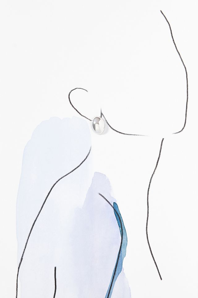 Large Statement Oval Post Earrings #2