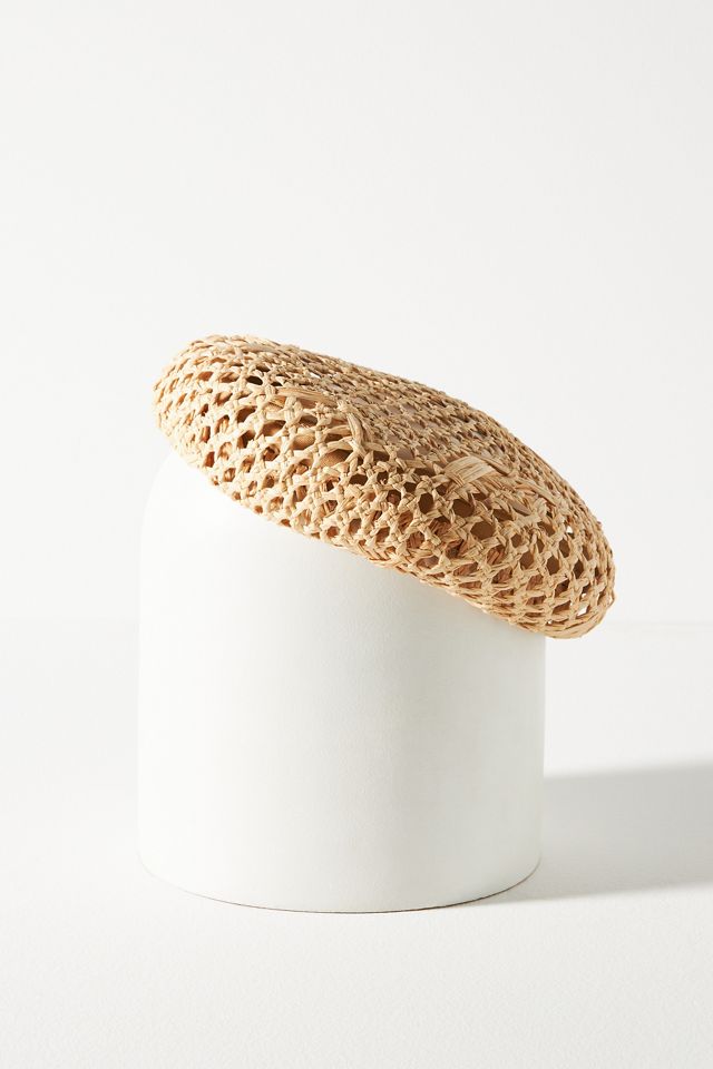 Wyeth Open Weave Straw Beret #3