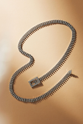 B-low The Belt Baby Farah Rhinestone Belt In Silver