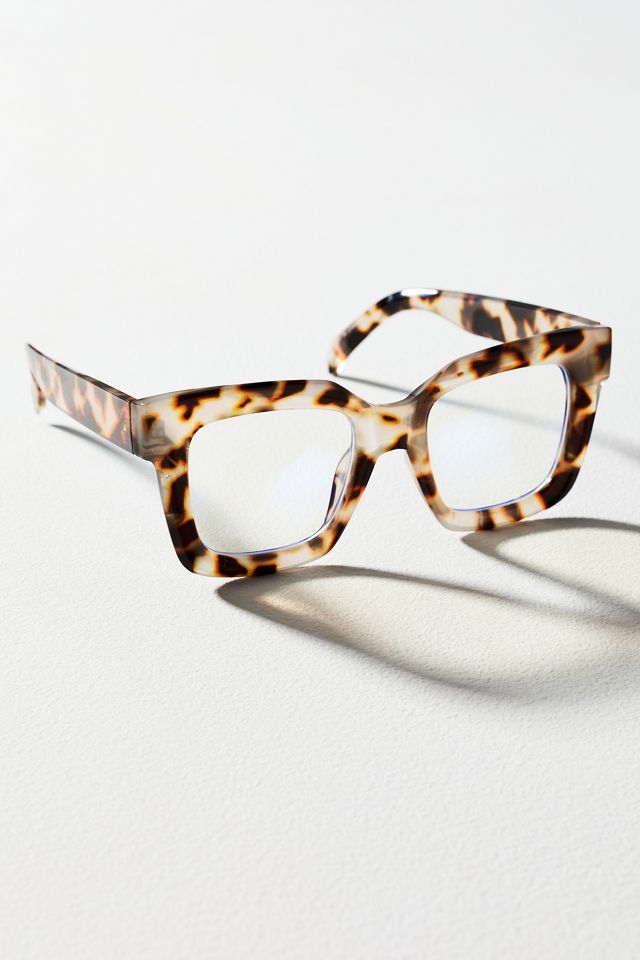 Chunky Cara Translucent Blue Light Readers #1