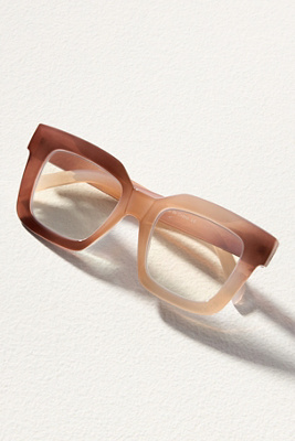 By Anthropologie Chunky Cara Translucent Reading Glasses In Multicolor