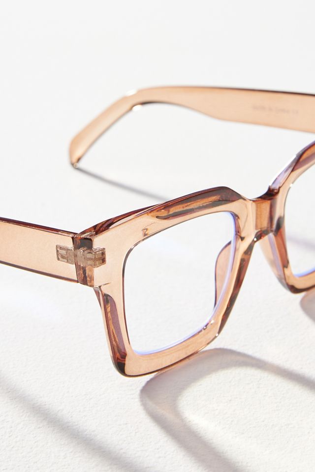 Chunky Cara Translucent Blue Light Readers #2