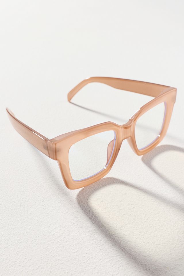 Chunky Cara Translucent Blue Light Readers #1
