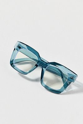 I-SEA Translucent Geometric Blue Light Glasses | Anthropologie display picture 1