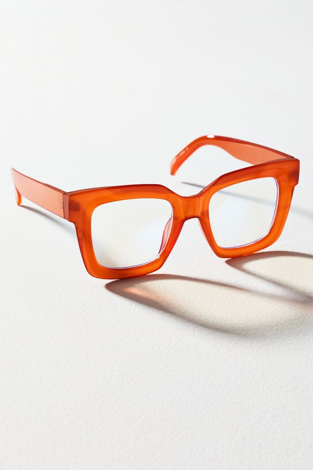 Chunky Cara Translucent Blue Light Readers #1