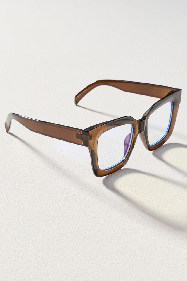 Chunky Cara Translucent Blue Light Readers #1