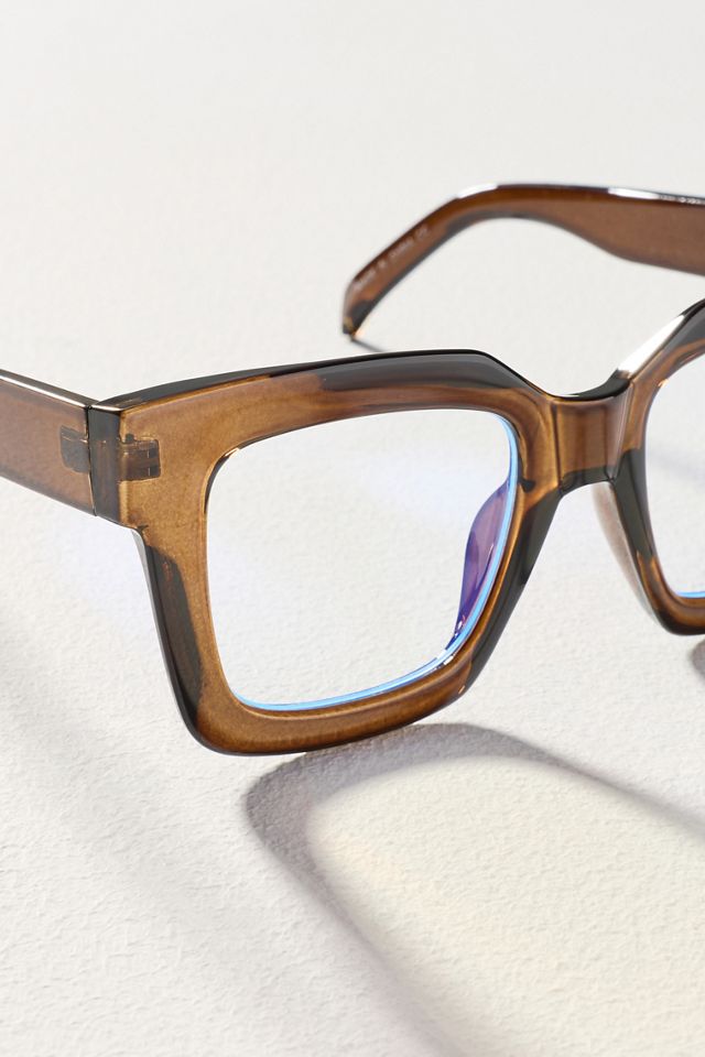 Chunky Cara Translucent Blue Light Readers #2