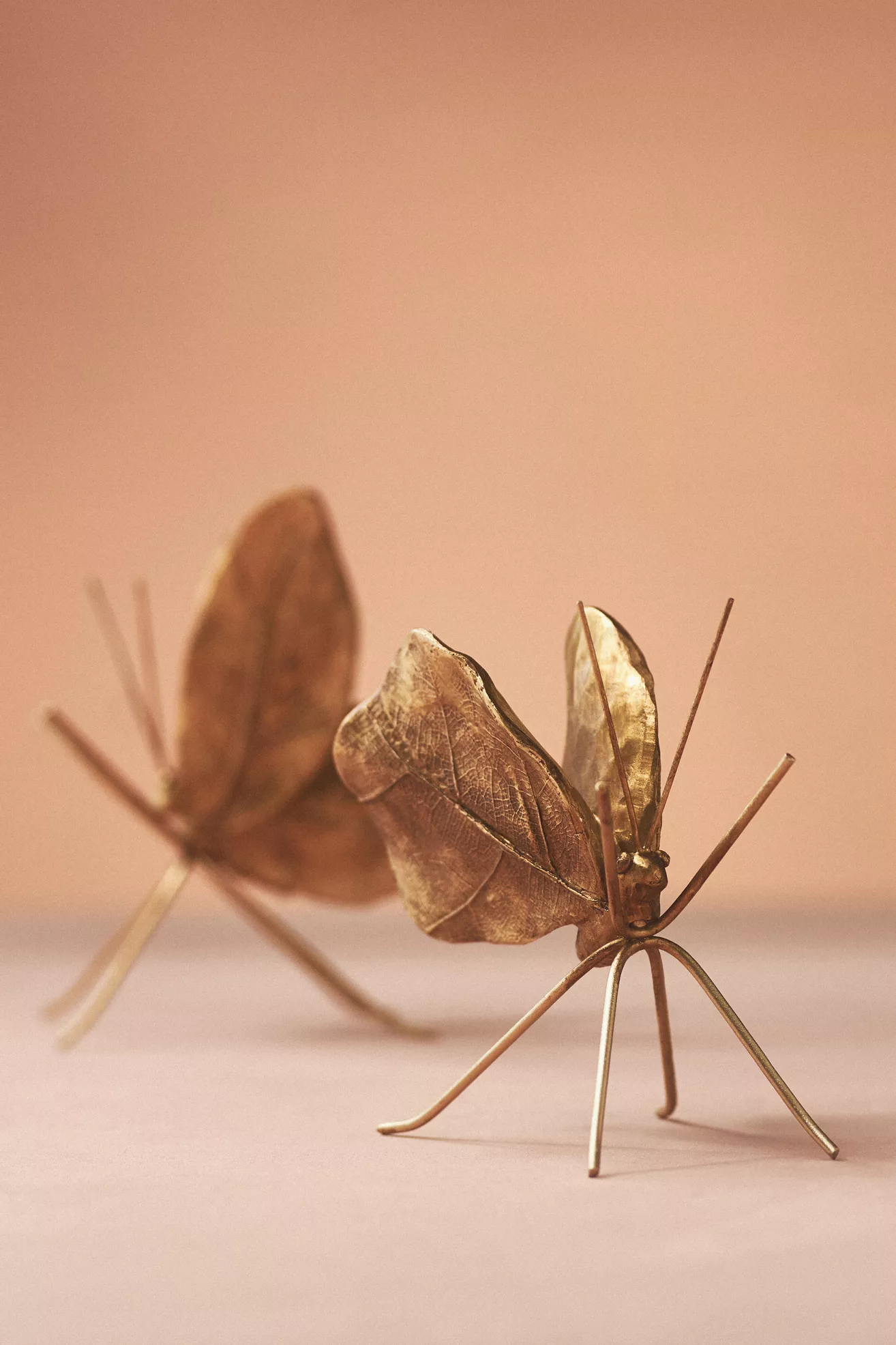 Gold Butterfly Decorative Objects, Set of 2