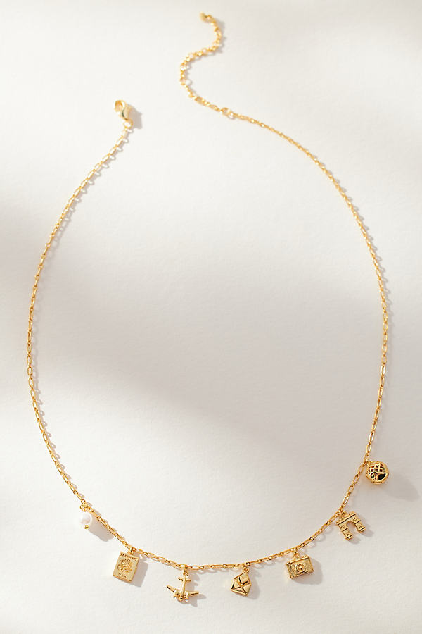 Gold-Plated Multi-Charm Necklace