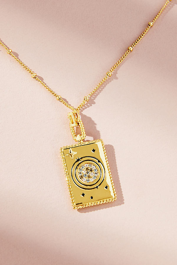 Gold-Plated Mystic Pendant Necklace