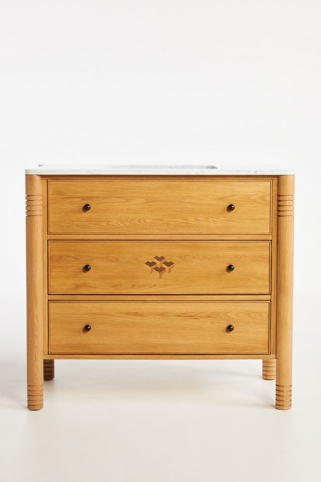 Katie Hodges Oak Marble-Top Single Bathroom Vanity  #2