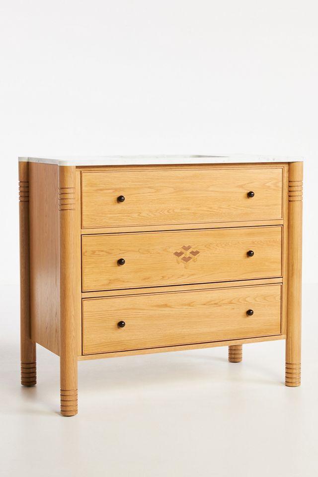 Katie Hodges Oak Marble-Top Single Bathroom Vanity  #1