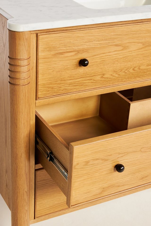 Katie Hodges Oak Marble-Top Single Bathroom Vanity  #3