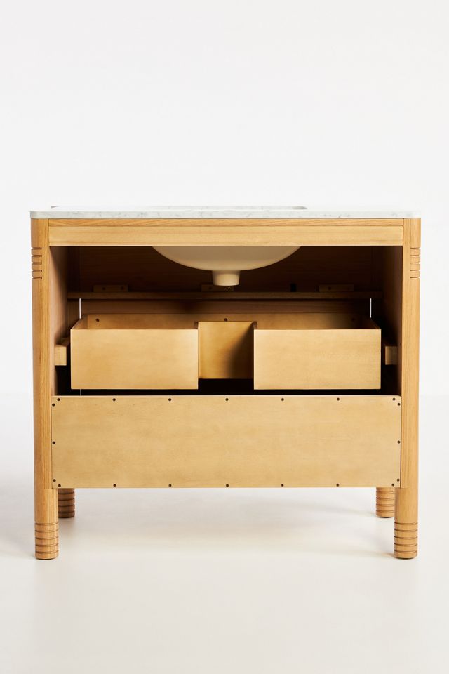 Katie Hodges Oak Marble-Top Single Bathroom Vanity  #4