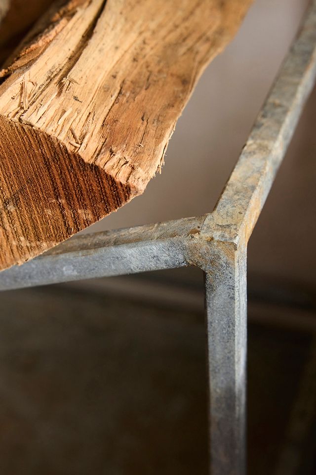 Chevron Iron Log Holder #2