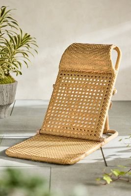 Terrain Folding Rattan Lounge Chair In Brown