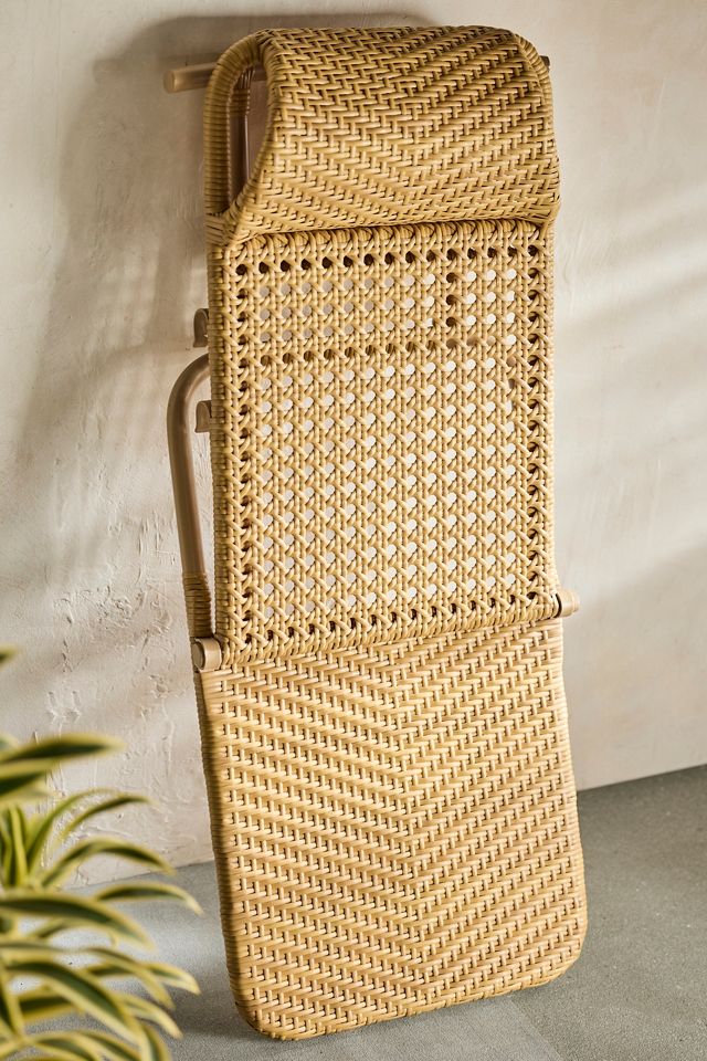 Folding Rattan Lounge Chair #6
