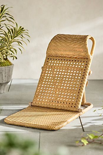 Folding Rattan Lounge Chair