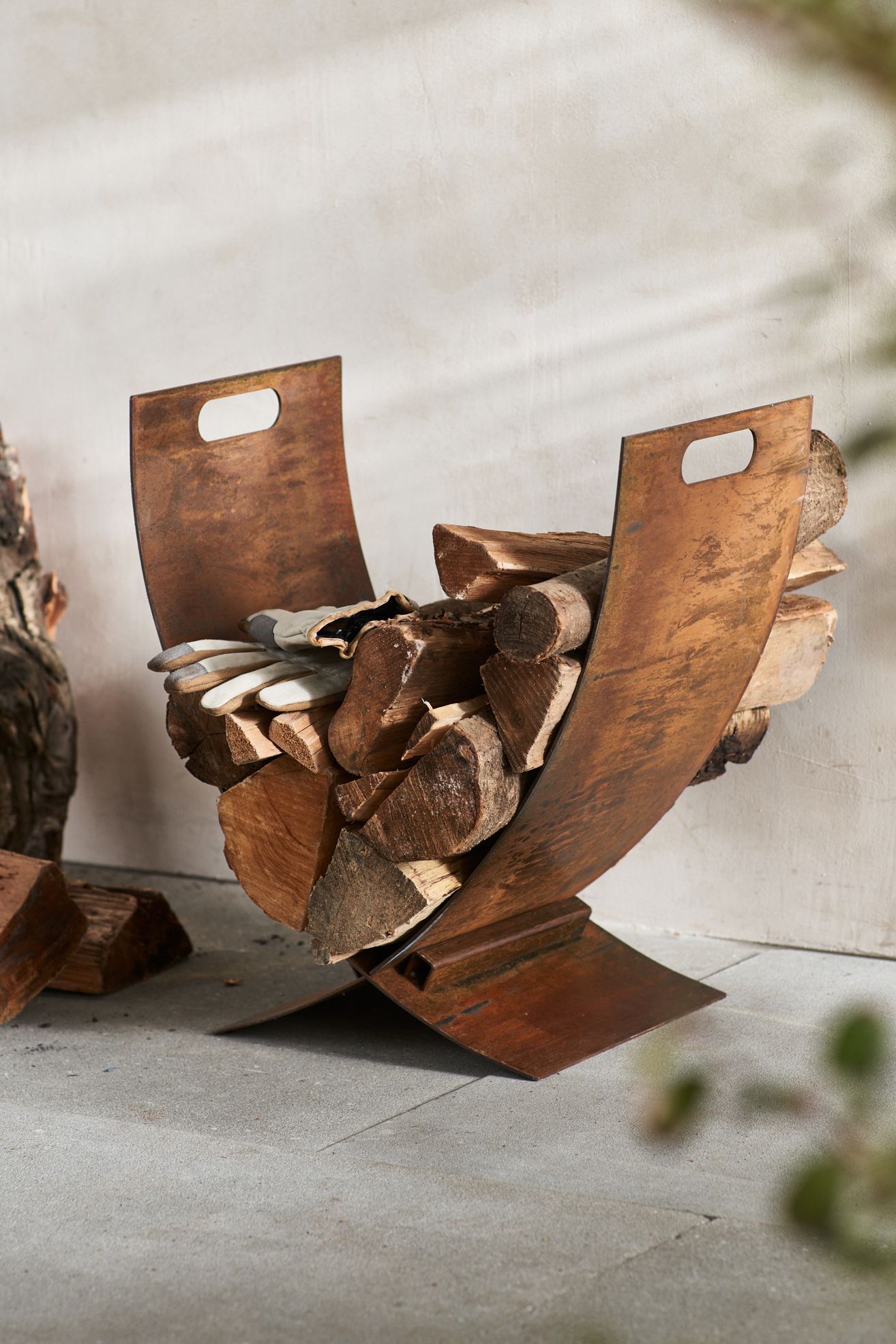 Half Round Iron Log Holder - Multi, Standard, One Size