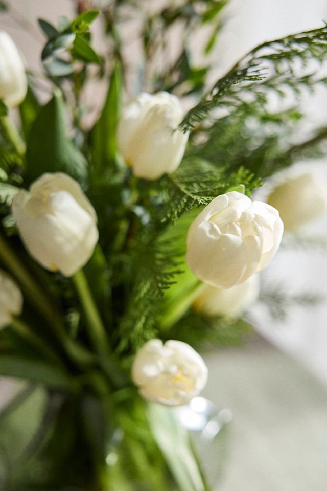 Fresh Tulip, Cedar + Eucalyptus Bouquet #2