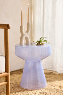 Terrain Colorful Glass Side Table, Wide