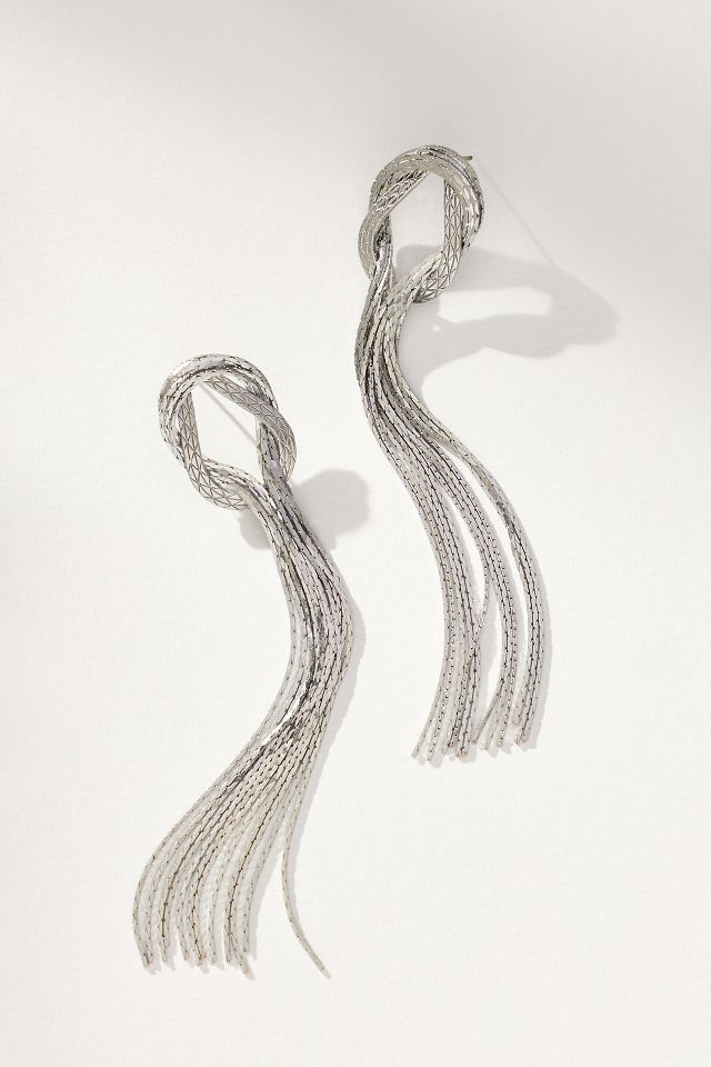 Metal Fringe Drop Earrings Anthropologie