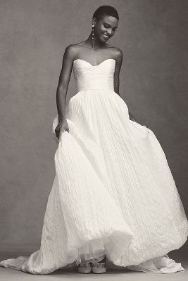 Jenny Yoo Naomi Strapless Crepe Wedding Gown