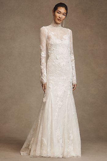 Willowby by Watters Serene Long-Sleeve Lace Wedding Gown