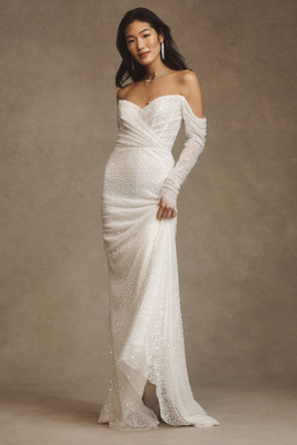 Modern Long Sleeve Wedding Dress