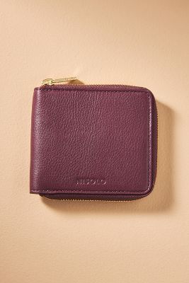 Nisolo Remi Zip Wallet In Purple