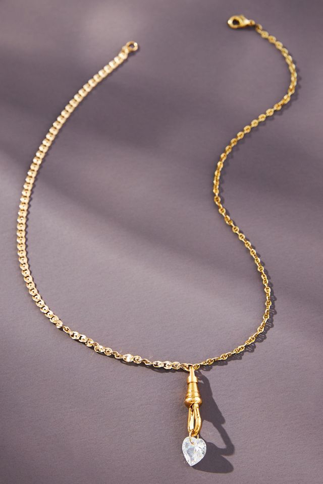 Crystal Charm Drop Necklace Anthropologie