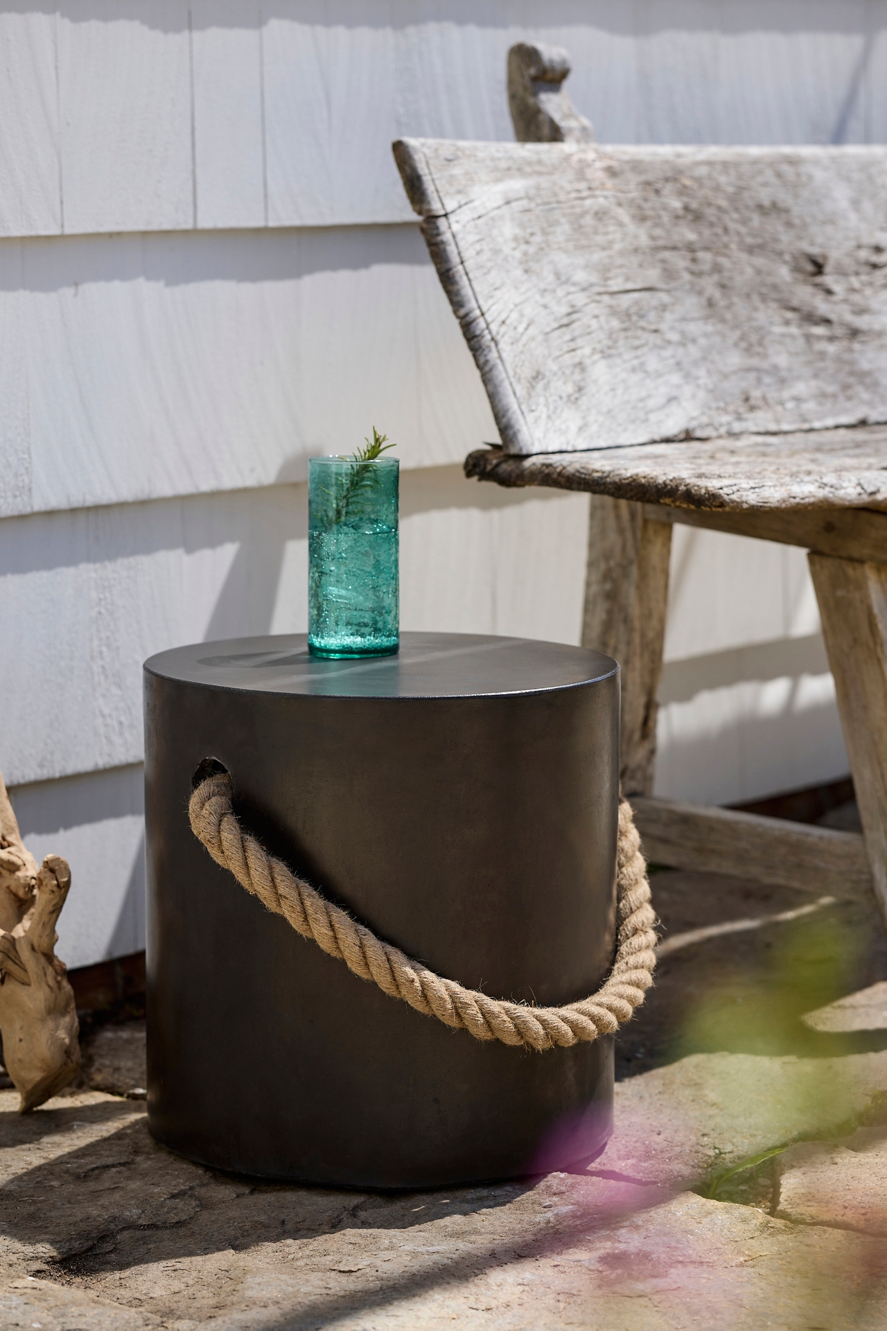 Rope Handle Concrete Stool