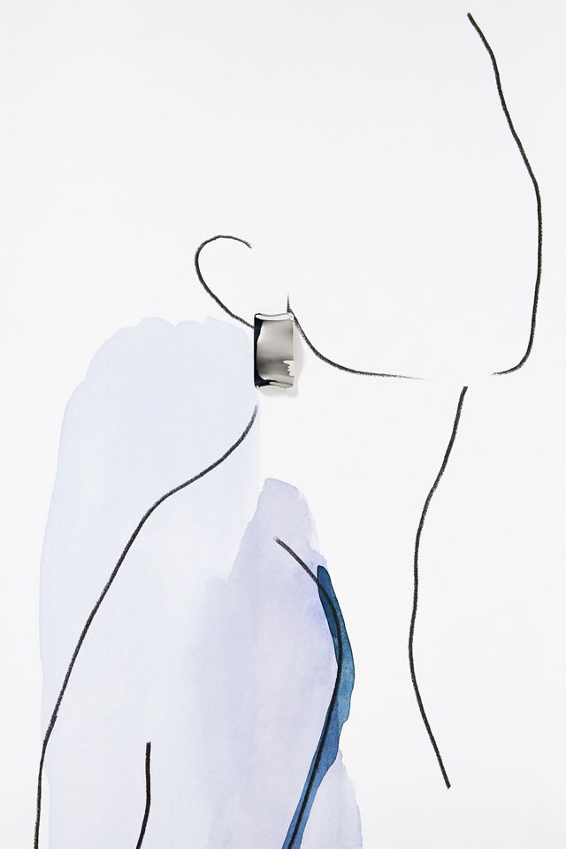 Metal Rectangle Earrings #2