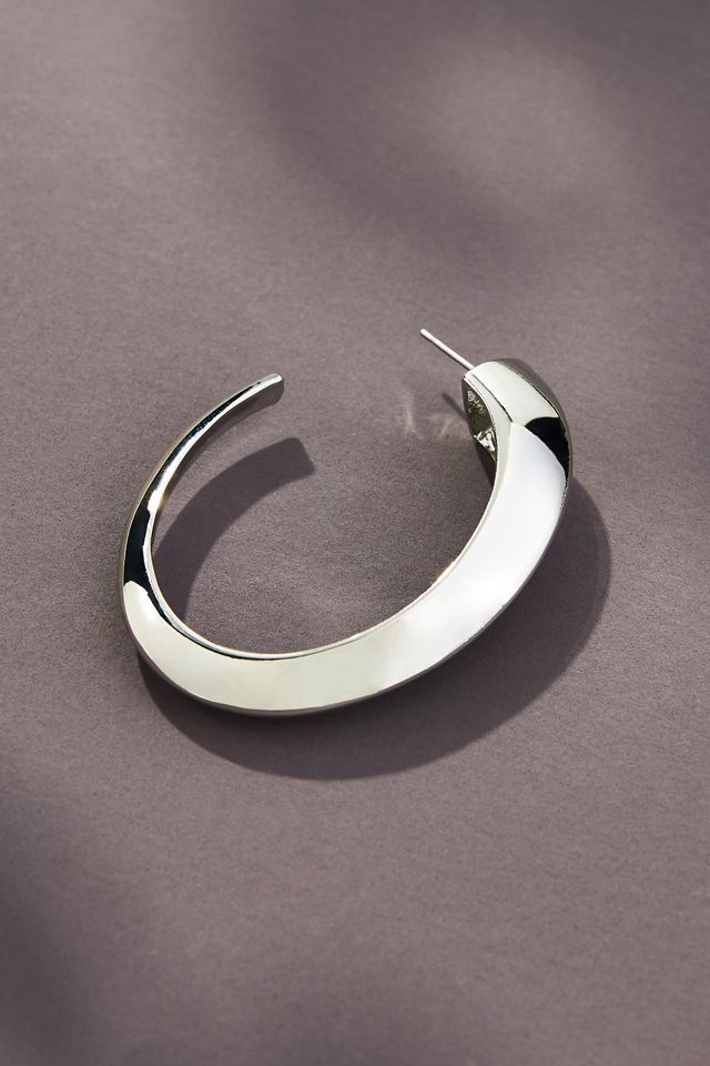Thick Open Hoop Earrings #1