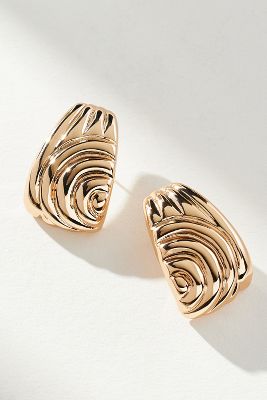 By Anthropologie Swirl Cut Post Earrings In Gold