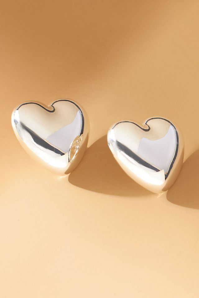 Oversized Heart Stud Earrings #2