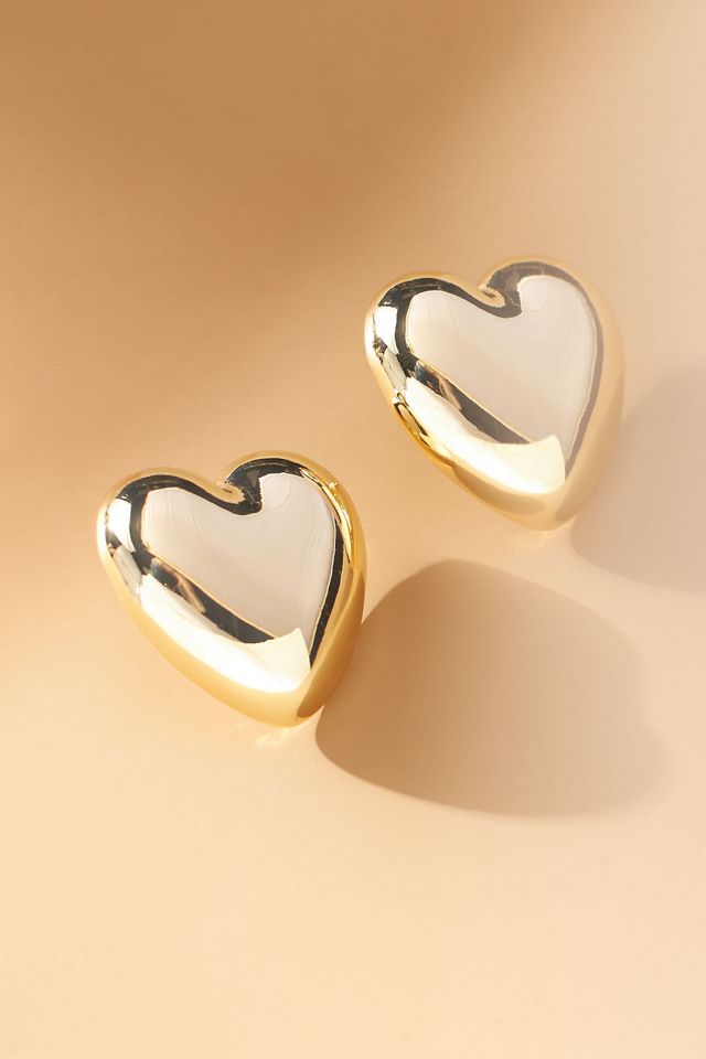 Oversized Heart Stud Earrings #2