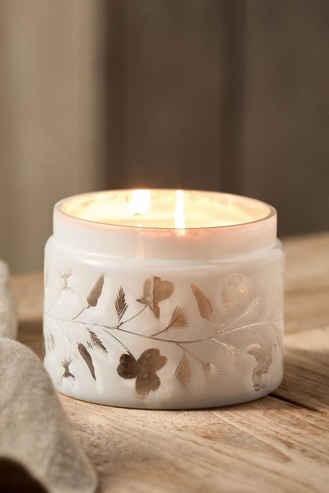 Metallic Floral Candle #2