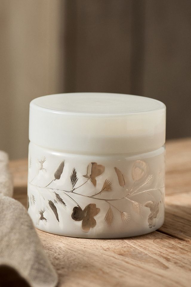 Metallic Floral Candle #4