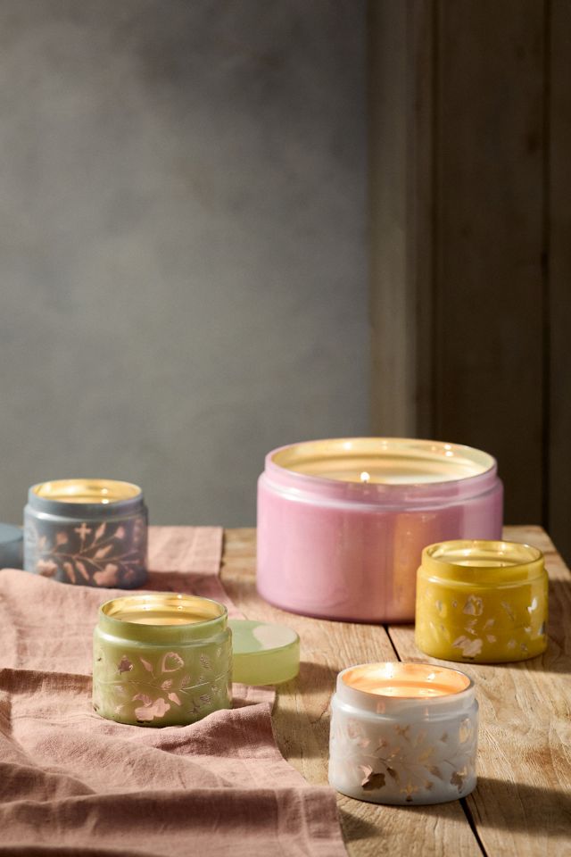 Metallic Floral Candle #5