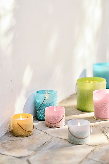 Hanging Sanded Glass Citronella Candle