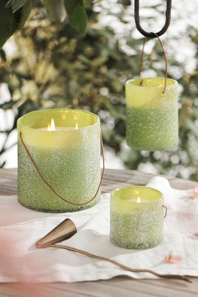 Hanging Sanded Glass Citronella Candle #2