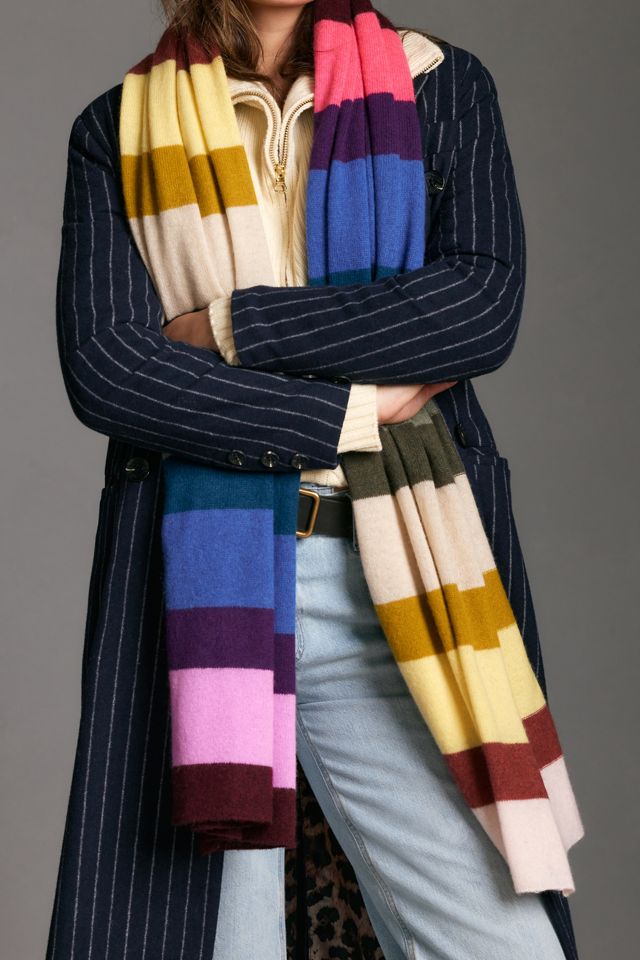 White + Warren Cashmere Rainbow Scarf #1