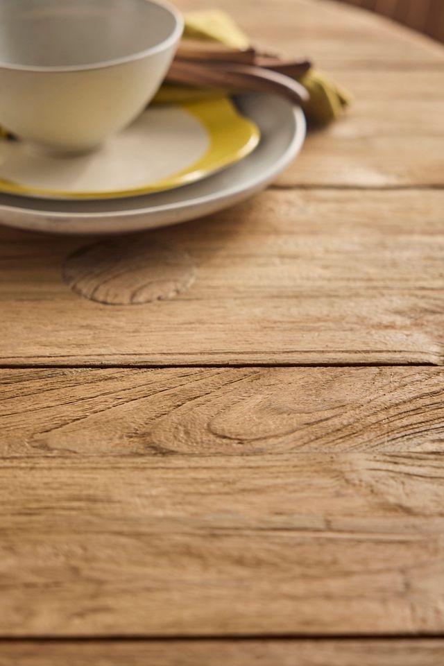 Reclaimed Teak Round Dining Table #2