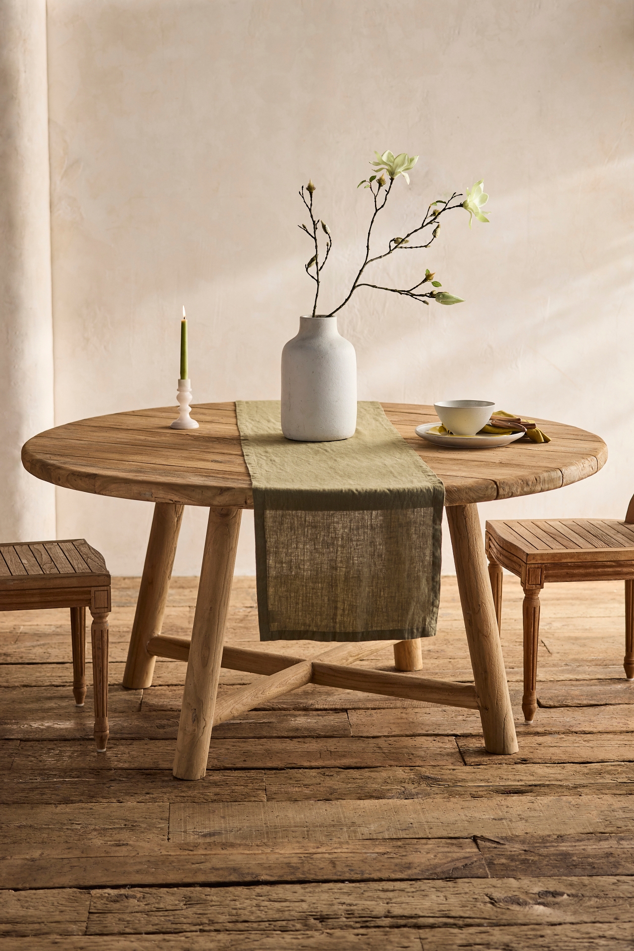 Reclaimed Teak Round Dining Table