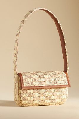 Shop By Anthropologie The Fiona Shoulder Bag: Raffia Edition In Yellow