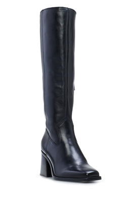 Vince Camuto Sangeti 4 Womens Extra Wide Calf Leather Knee-high Boots In Black