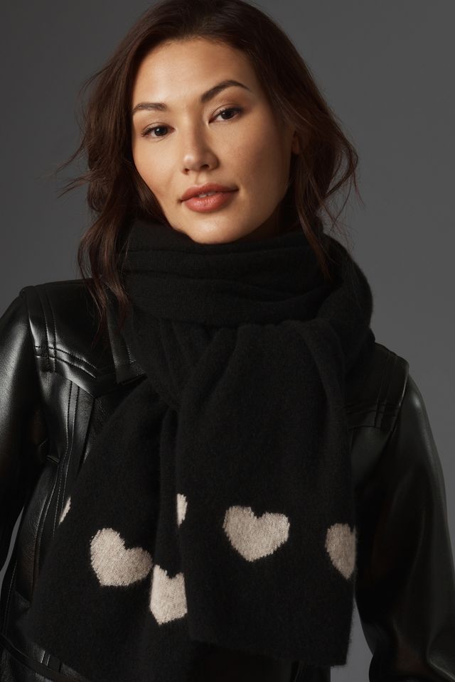 White + Warren Cashmere Heart Scarf #1