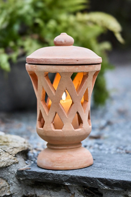 Terrain Terracotta Pedestal Lantern