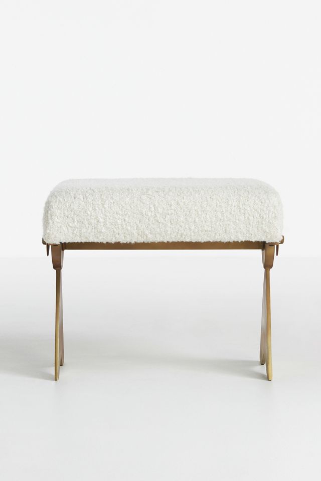 Katie Hodges Bouclé Ottoman #1